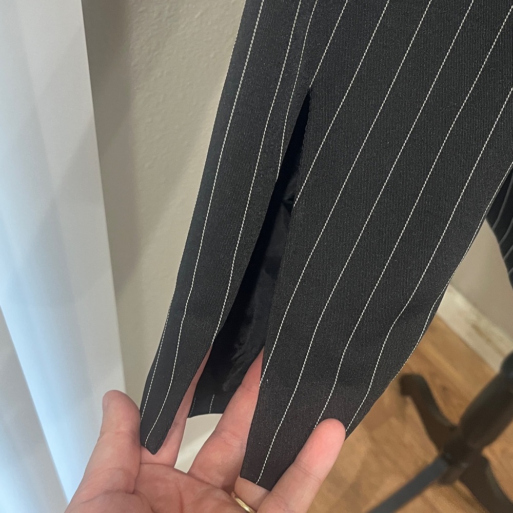 PrettyLittleThing Black and White Pinstripe Blazer - Picture 2 of 5
